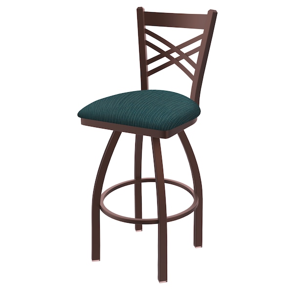 25" Swivel Counter Stool, Bronze Finish, Graph Tidal Seat